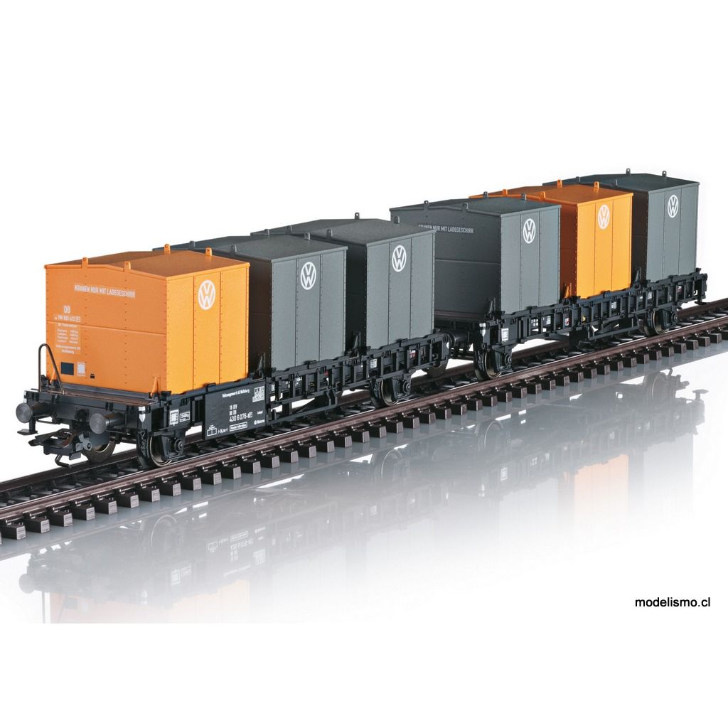 Märklin 46663 Coche de transporte de contenedores Laabs - usado Märklin 46663 Coche de transporte de contenedores Laabs - usado