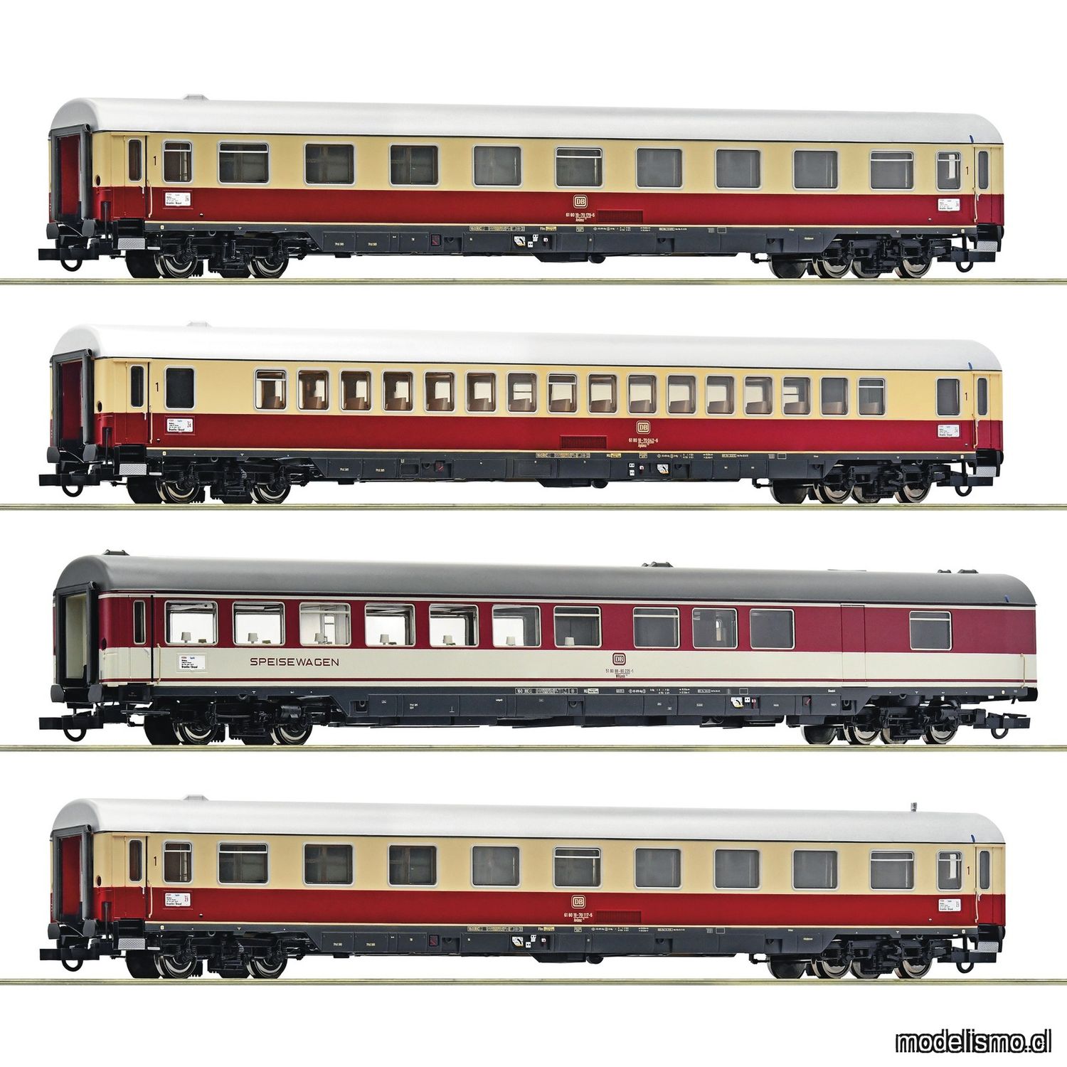 Roco 74012 Set de 4 piezas: TEE 20 "Saphir", DB Roco 74012 Set de 4 piezas: TEE 20 "Saphir", DB