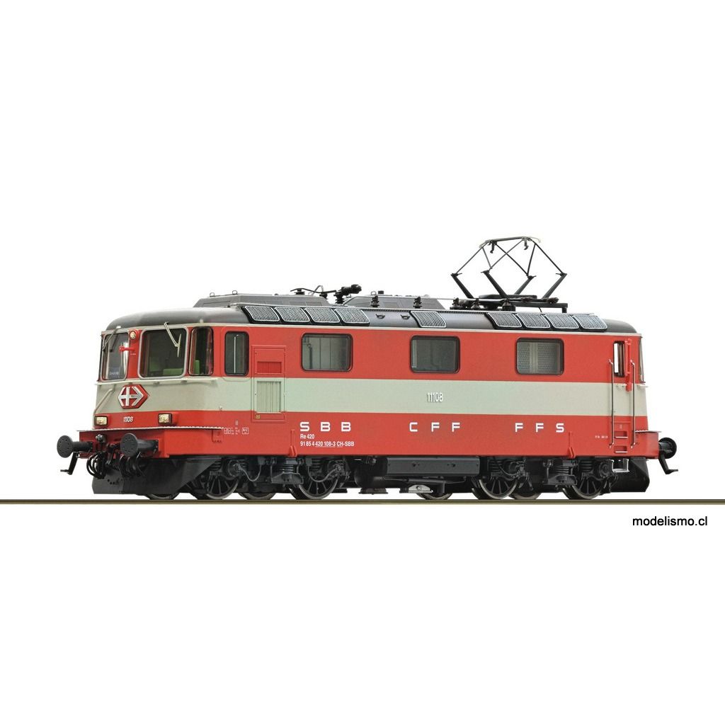 Roco 7520002 Locomotora eléctrica Re 4/4 II 11108 "Swiss Express", SBB con sonido para Märklin Roco 7520002 Locomotora eléctrica Re 4/4 II 11108 "Swiss Express", SBB con sonido para Märklin