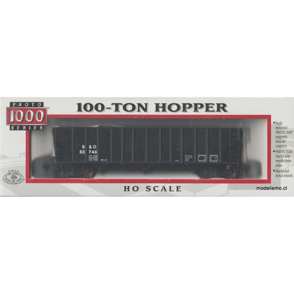 Proto 1000 23935 Baltimore and Ohio Railroad #83746 100-TON HOPPER