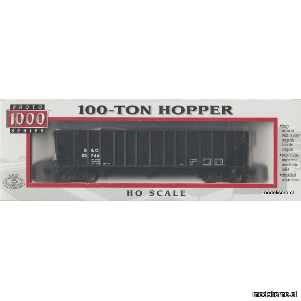 Proto 1000 23935 Baltimore and Ohio Railroad #83746 100-TON HOPPER Proto 1000 23935 Baltimore and Ohio Railroad #83746 100-TON HOPPER
