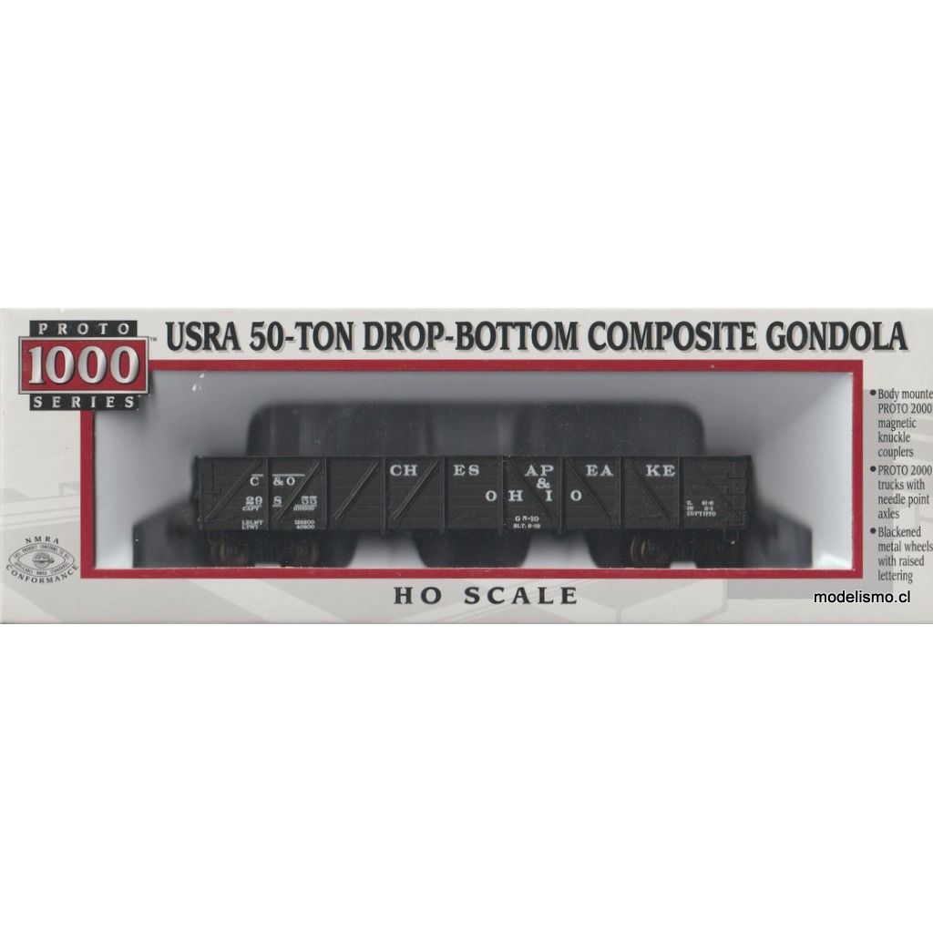 Proto 1000 23953 Chesapeake and Ohio Railway #29855 USRA 50-TON DROP-BOTTOM
