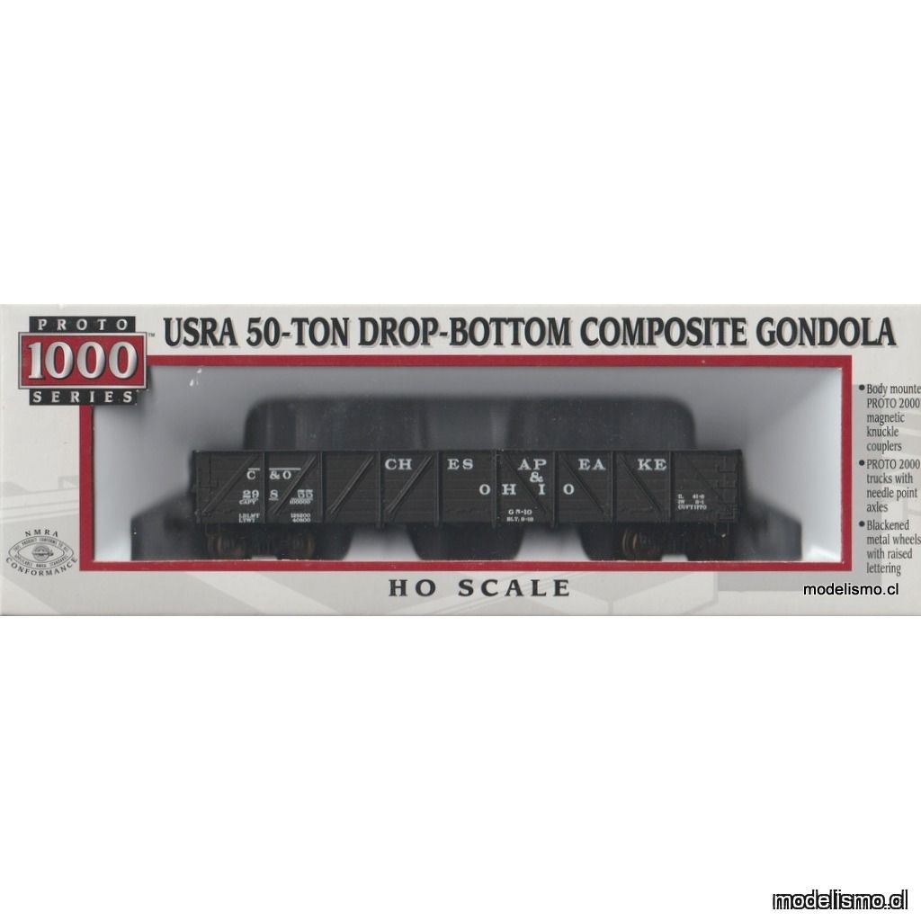 Proto 1000 23953 Chesapeake and Ohio Railway #29855 USRA 50-TON DROP-BOTTOM Proto 1000 23953 Chesapeake and Ohio Railway #29855 USRA 50-TON DROP-BOTTOM
