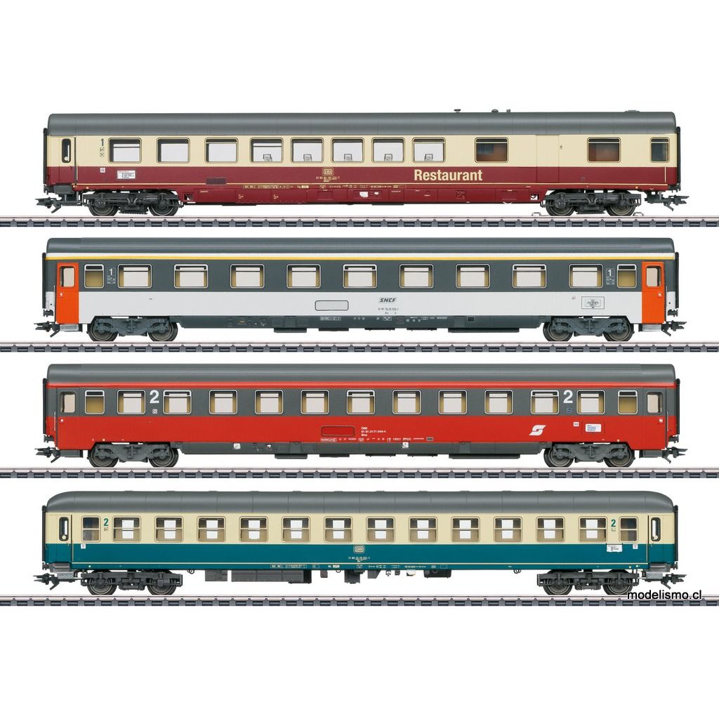 Märklin 42893 Coche de pasajeros Set 1 FD Mozart - usado Märklin 42893 Coche de pasajeros Set 1 FD Mozart - usado