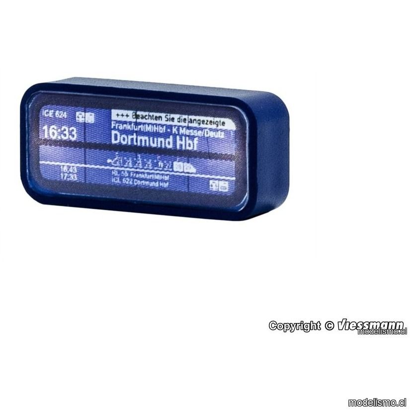 Viessmann 1398 H0 Pantalla de destino moderna con iluminación LED Viessmann 1398 H0 Pantalla de destino moderna con iluminación LED