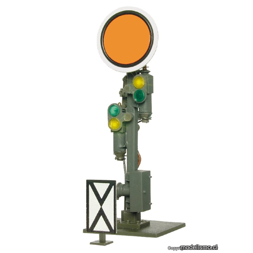 Viessmann 4509 H0 forma señal distante, disco móvil Viessmann 4509 H0 forma señal distante, disco móvil