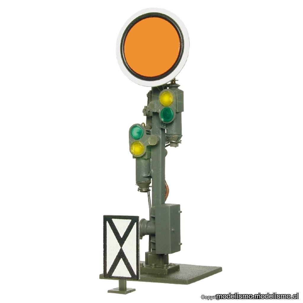 Viessmann 4509 H0 forma señal distante, disco móvil Viessmann 4509 H0 forma señal distante, disco móvil