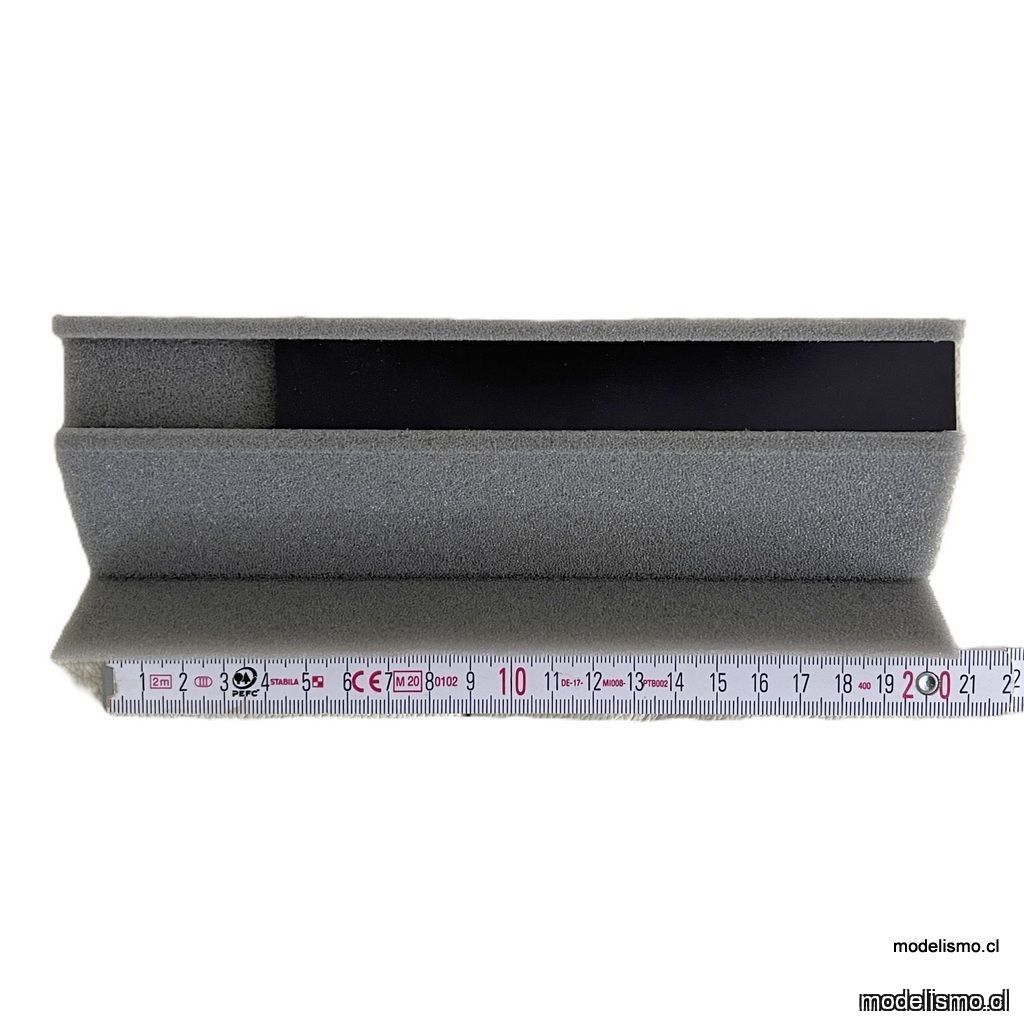 Bandeja de servicio de tren de espuma N/Z de 20cm, gris, con cinta magnética Bandeja de servicio de tren de espuma N/Z de 20cm, gris, con cinta magnética