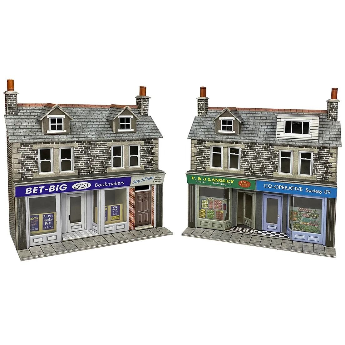 PO307 ​Fachadas de Tienda en Bajo Relieve – Piedra