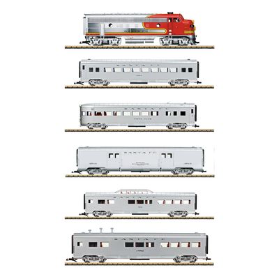 LGB Santa Fe tren 20583 F7A 36569 Passenger Car 36568 Observation Car 36579 Baggage Car 36567 Dome Car 36578 Dining Car - usado LGB Santa Fe tren 20583 F7A 36569 Passenger Car 36568 Observation Car 36579 Baggage Car 36567 Dome Car 36578 Dining Car - usado