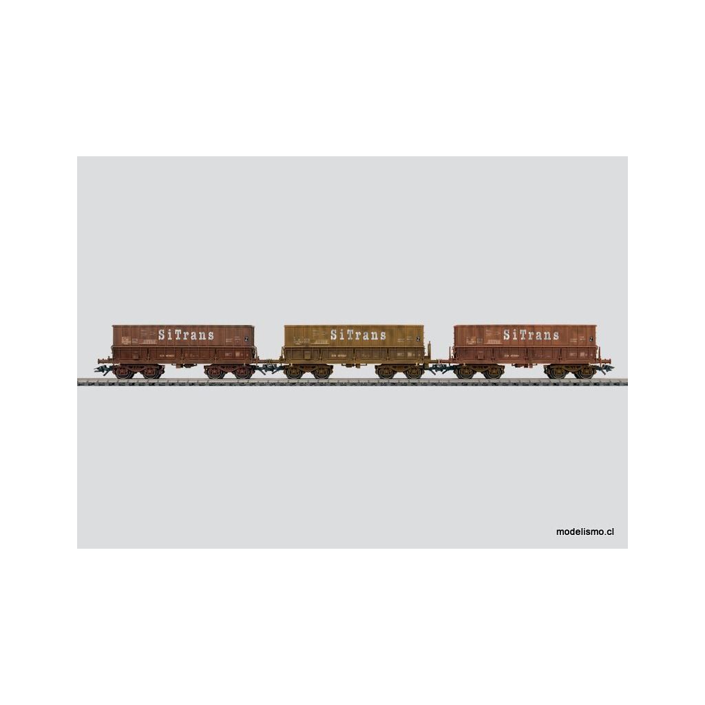 Märklin 48448 Set de coches - 3 vagones de transporte de mineral - usado Märklin 48448 Set de coches - 3 vagones de transporte de mineral - usado
