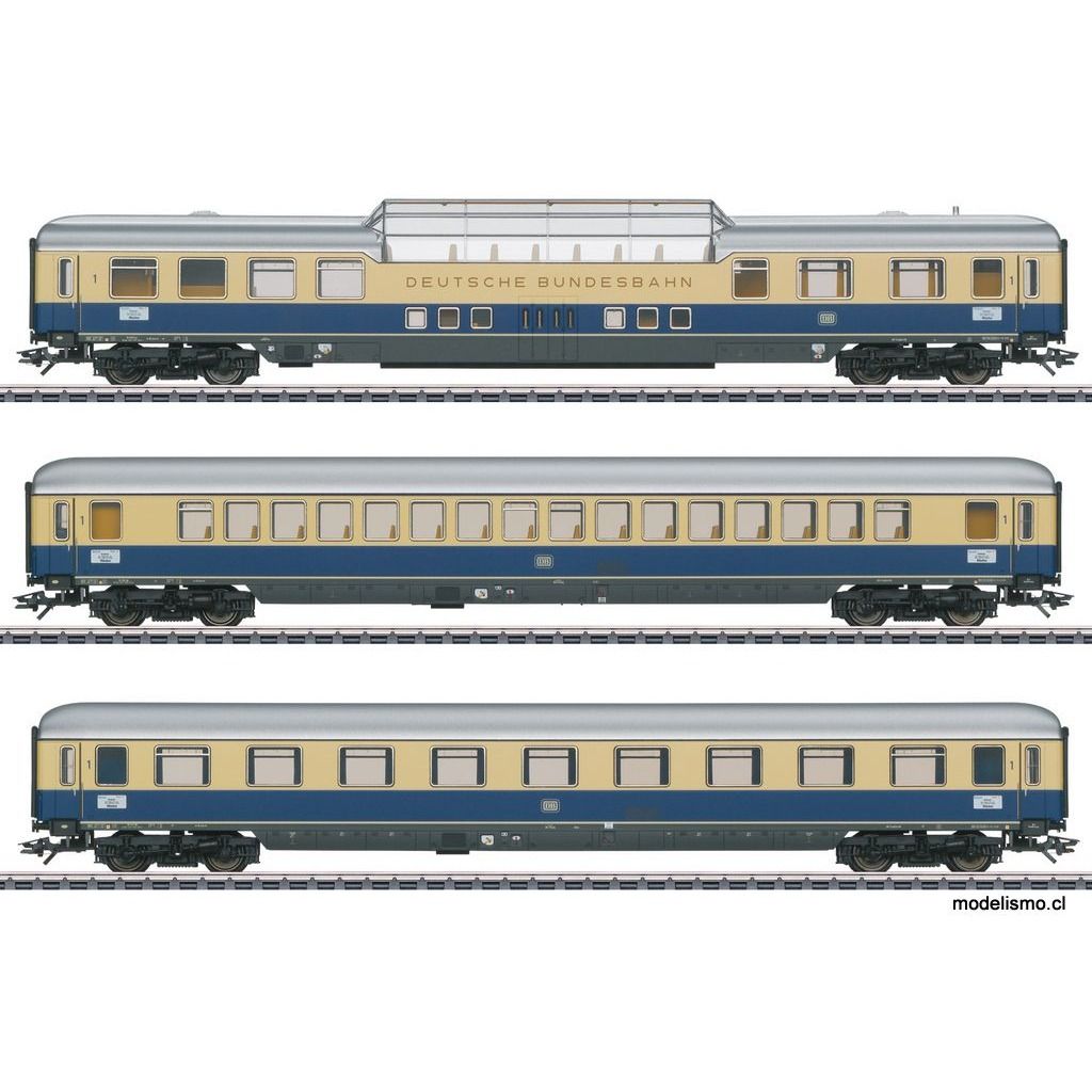 Märklin 43881 Set 1 de coches de expreso "Flecha del Rin 1963" - usado Märklin 43881 Set 1 de coches de expreso "Flecha del Rin 1963" - usado