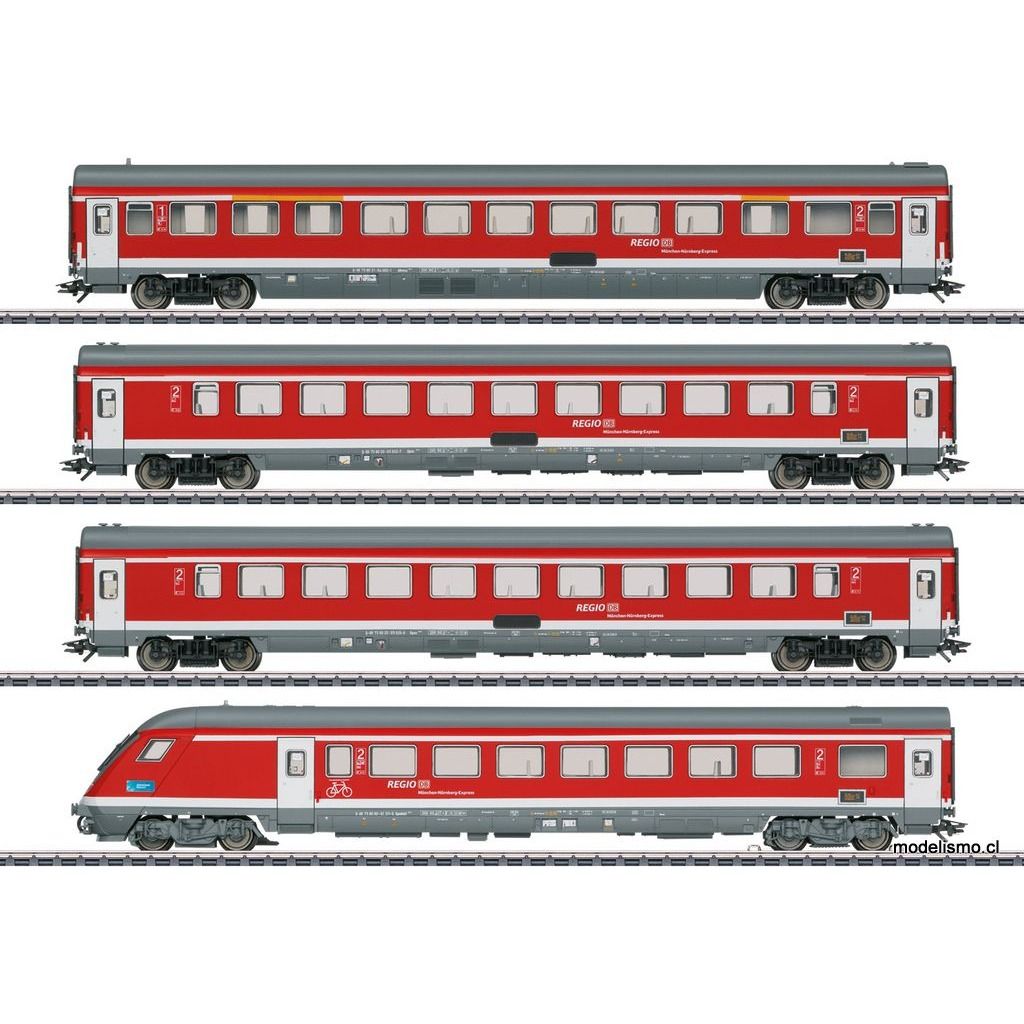 Märklin 42988 Set de coches de tren de viajeros 1 "Expreso Múnich-Núremberg" - usado Märklin 42988 Set de coches de tren de viajeros 1 "Expreso Múnich-Núremberg" - usado