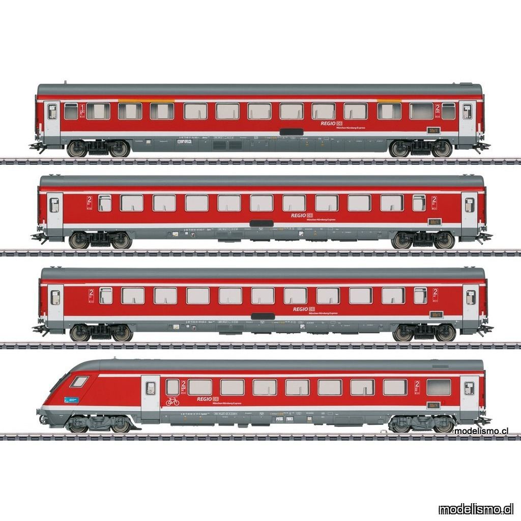KL Märklin 42988 Set de coches de tren de viajeros 1 "Expreso Múnich-Núremberg" - usado KL Märklin 42988 Set de coches de tren de viajeros 1 "Expreso Múnich-Núremberg" - usado