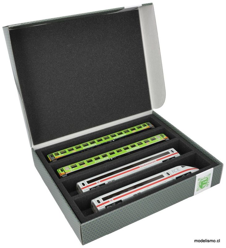 reserva anticipada Feldherr FSLB055-4 Caja de almacenamiento para locomotoras, vagones y vehículos de modelismo ferroviario - 4 ranuras para escala H0 horizontal