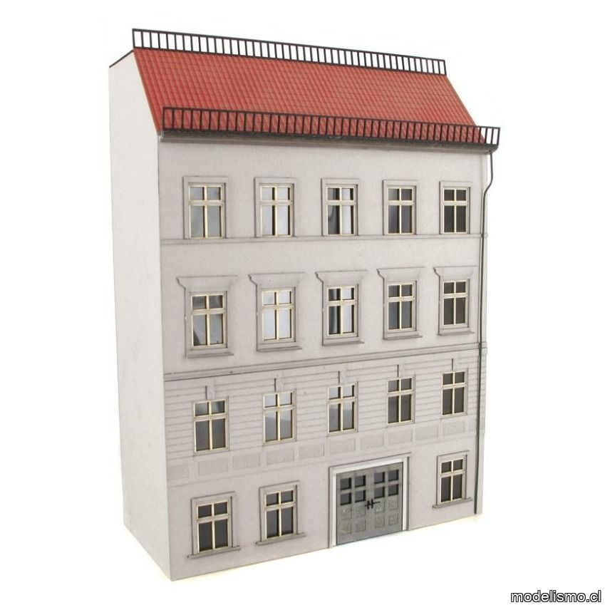 Modellbahn Union MU-H0-H00195 H0 Casa adosada en medio relieve 03 Gris Modellbahn Union MU-H0-H00195 H0 Casa adosada en medio relieve 03 Gris