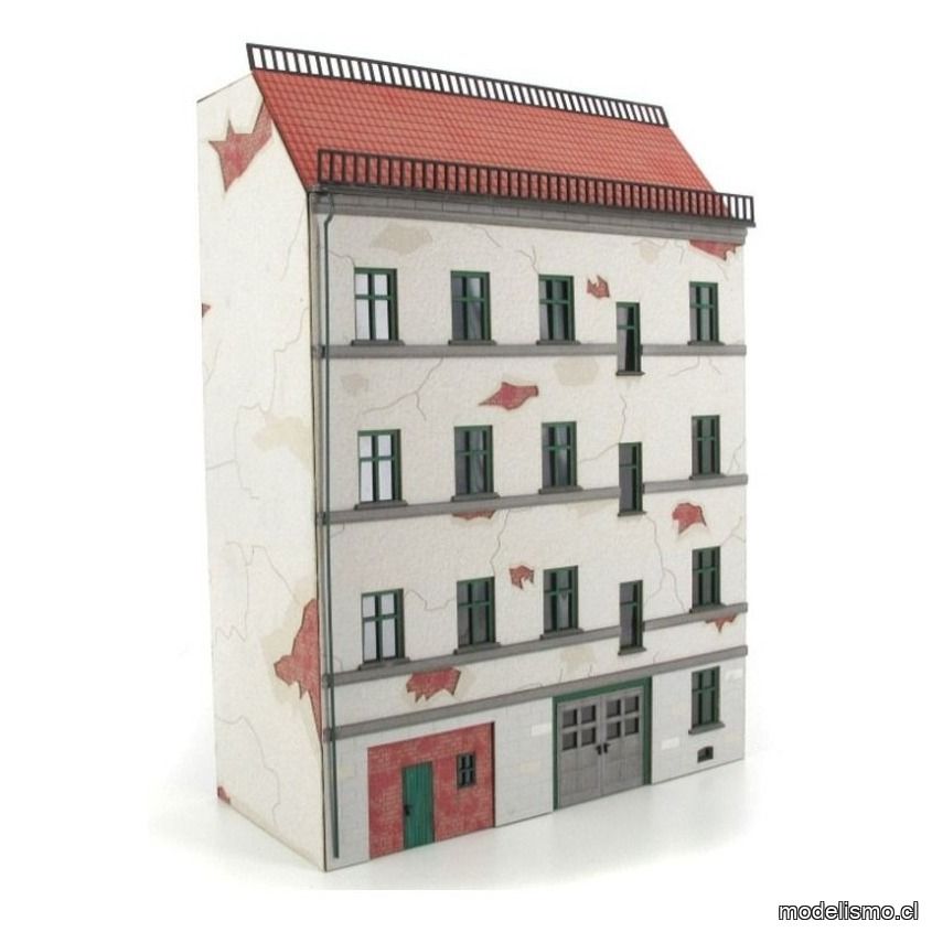 Modellbahn Union MU-H0-H00209 H0 Medio relieve del edificio trasero de una casa unifamiliar con taller Modellbahn Union MU-H0-H00209 H0 Medio relieve del edificio trasero de una casa unifamiliar con taller