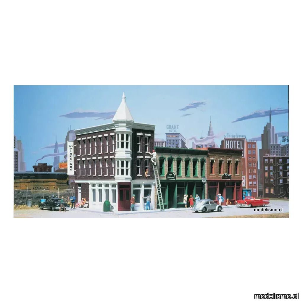 Walthers Cornerstone 933-3029 Merchant's Row II - Kit - 25,4 x 12,7 cm Walthers Cornerstone 933-3029 Merchant's Row II - Kit - 25,4 x 12,7 cm