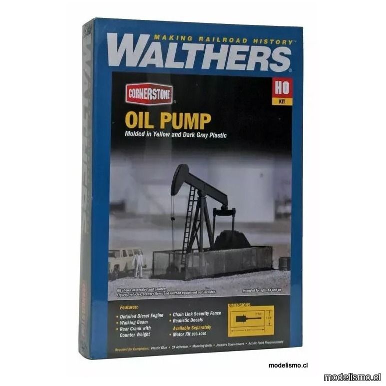Walthers Cornerstone 933-3170 Bomba de aceite con forma de cabeza de caballo y viga para caminar - Kit - 10,8 x 4 x 7,6 cm Walthers Cornerstone 933-3170 Bomba de aceite con forma de cabeza de caballo y viga para caminar - Kit - 10,8 x 4 x 7,6 cm