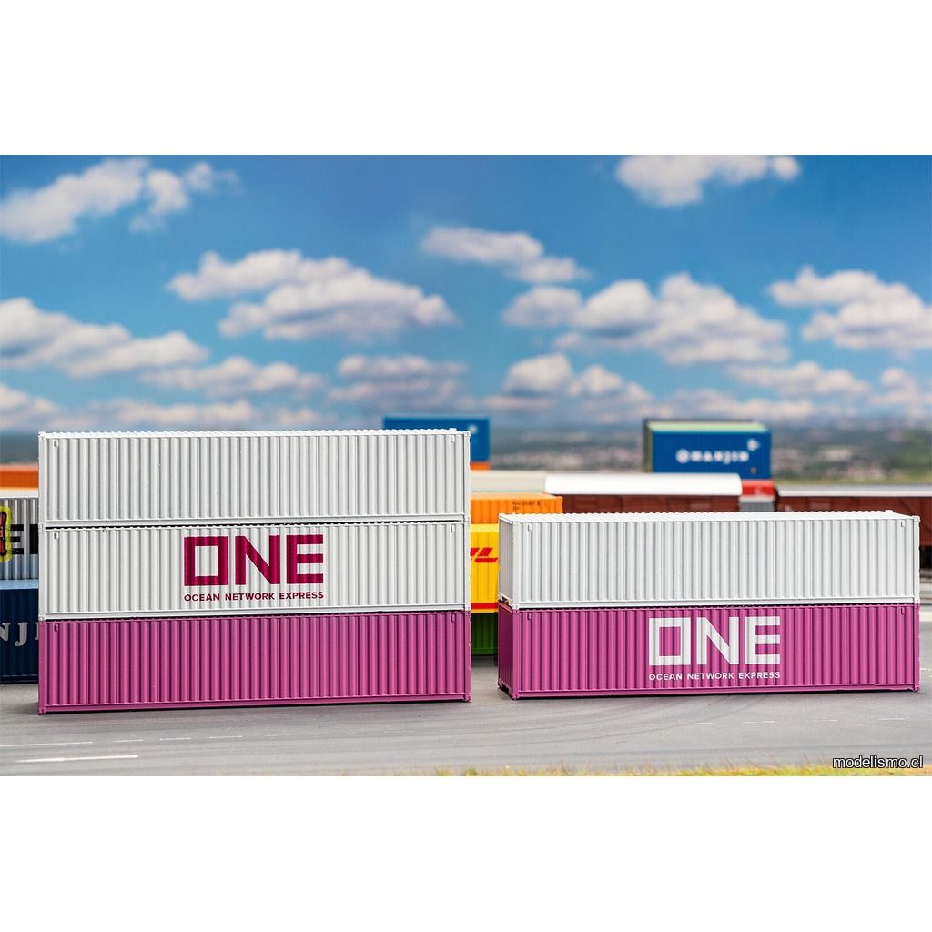 Faller 182152 Contenedor de 40 pies ONE, juego de 5 Faller 182152 Contenedor de 40 pies ONE, juego de 5