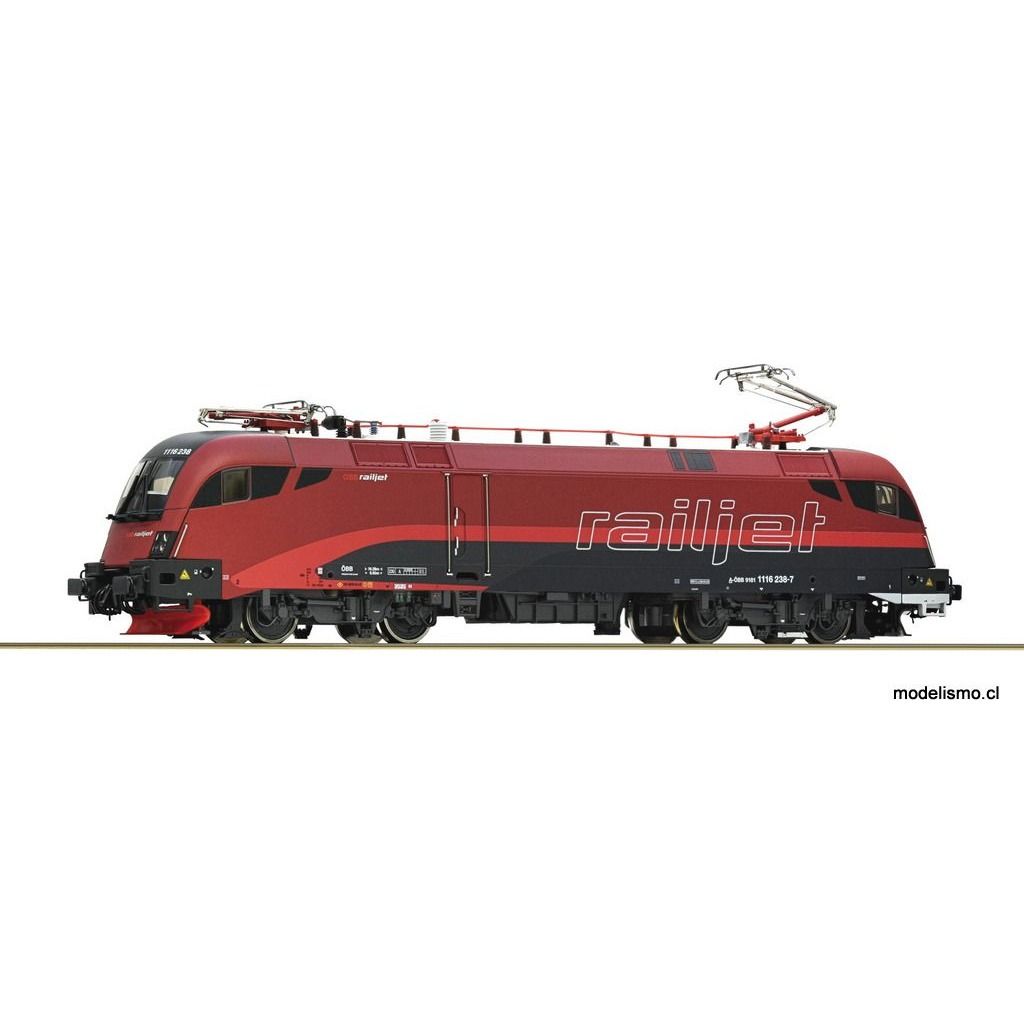 Roco 7510208 Locomotora eléctrica 1116 238-7 "Railjet", ÖBB, con sonido