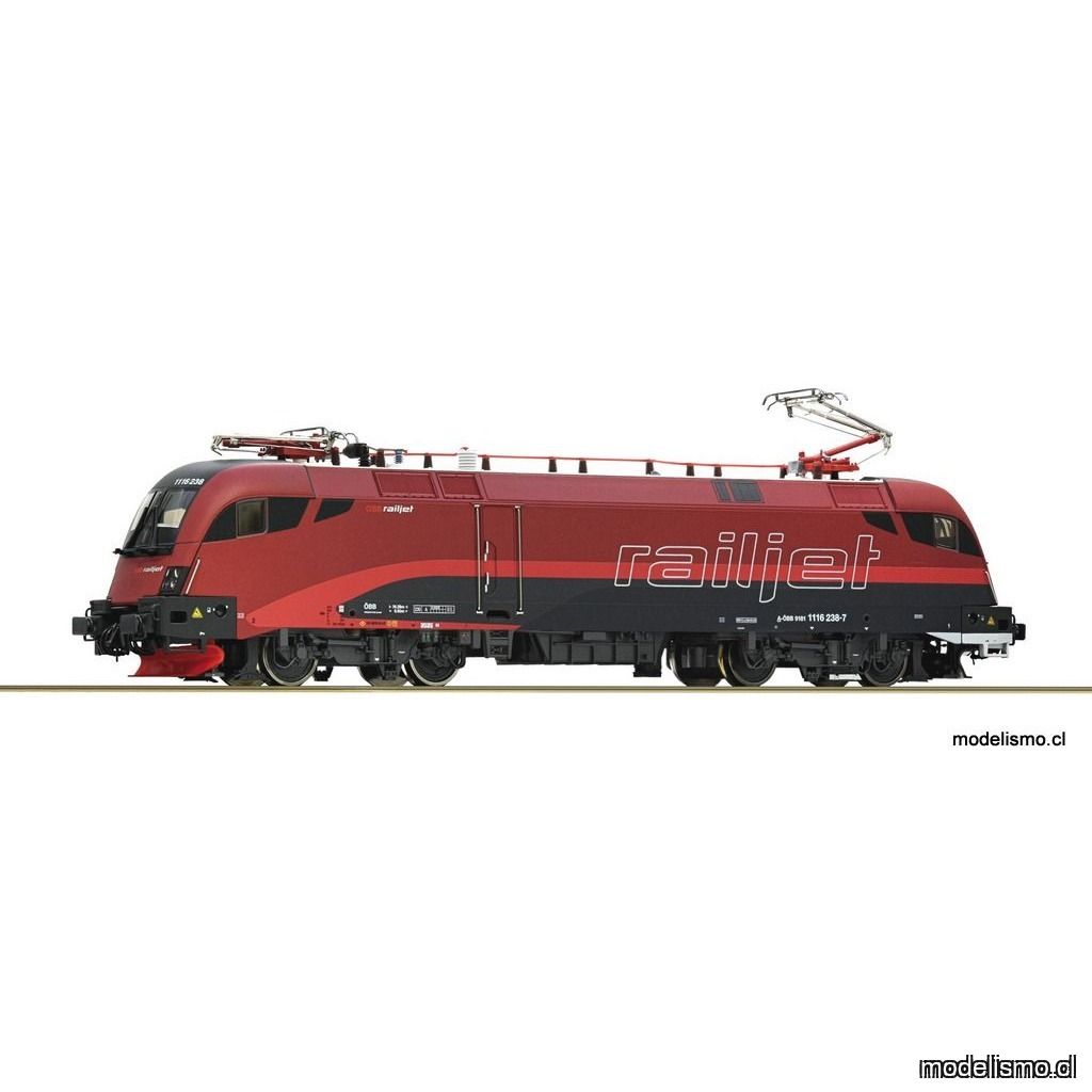 Roco 7510208 Locomotora eléctrica 1116 238-7 "Railjet", ÖBB, con sonido