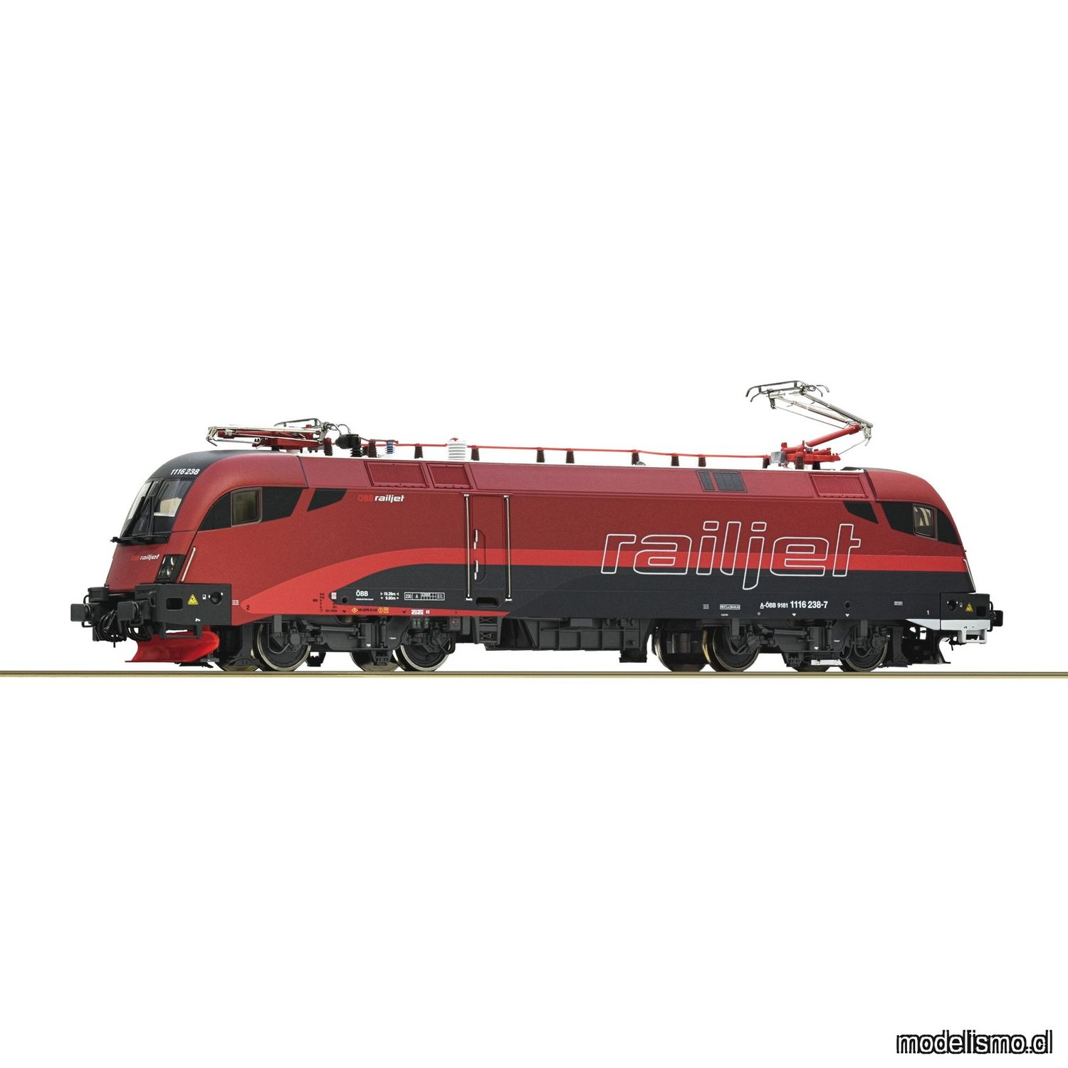 Roco 7510208 Locomotora eléctrica 1116 238-7 "Railjet", ÖBB, con sonido Roco 7510208 Locomotora eléctrica 1116 238-7 "Railjet", ÖBB, con sonido