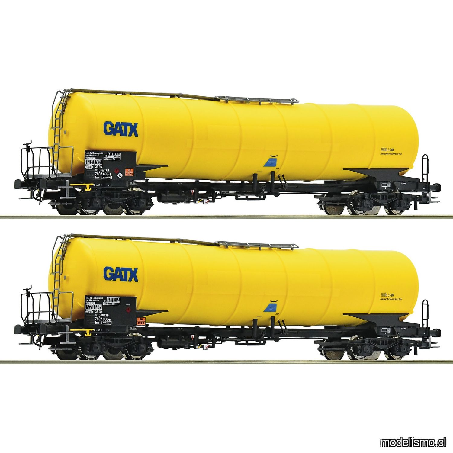 pre orderen Roco 76025 Set de 2 piezas: Vagones cisterna, GATX pre orderen Roco 76025 Set de 2 piezas: Vagones cisterna, GATX