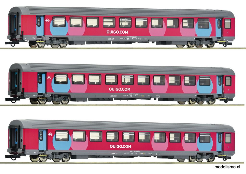 Roco 6200025 Set de 3 piezas (2): Coches Corail, SNCF Roco 6200025 Set de 3 piezas (2): Coches Corail, SNCF