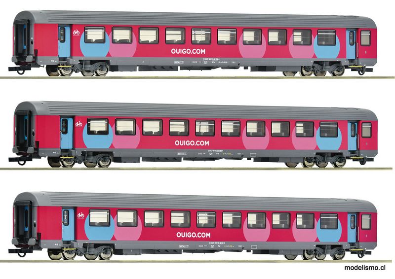 Roco 6200025 Set de 3 piezas (2): Coches Corail, SNCF Roco 6200025 Set de 3 piezas (2): Coches Corail, SNCF