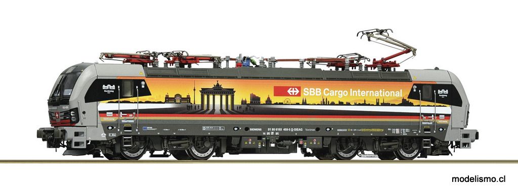 Roco 7510065 Locomotora eléctrica 193 459 "Deutschlandpiercer" de la SBB Cargo International con sonido