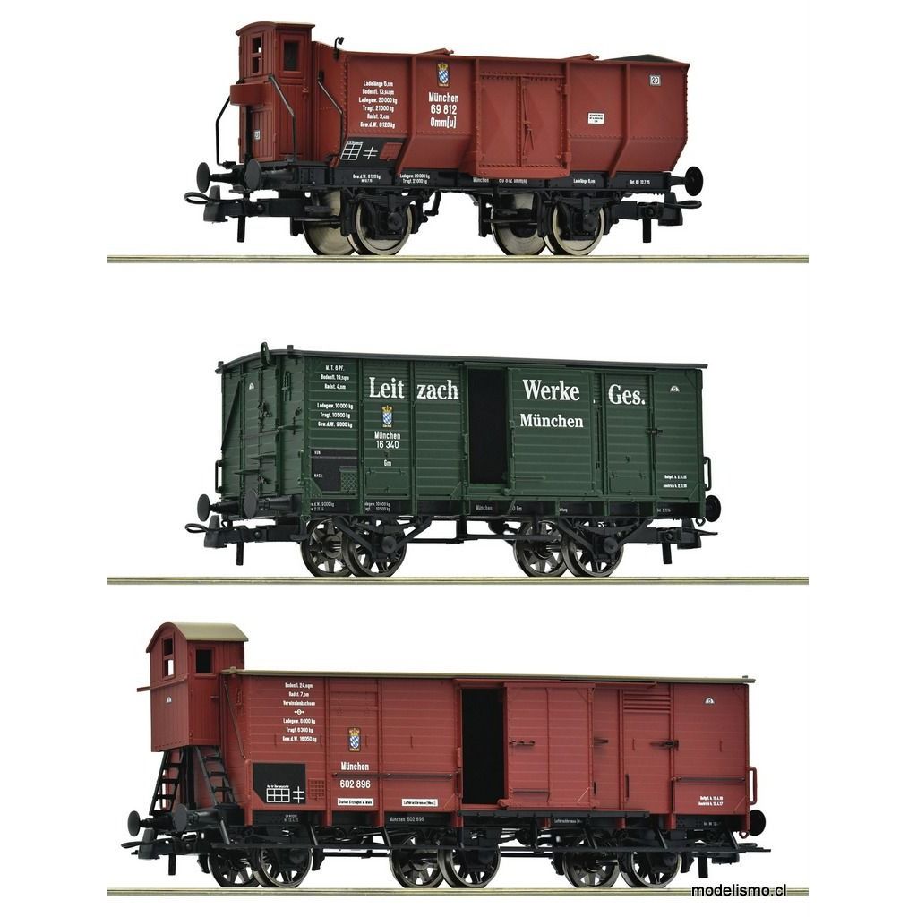 pre orderen Roco 6600223 Set de 3 piezas: Tren de mercancías, K.Bay.Sts.B. pre orderen Roco 6600223 Set de 3 piezas: Tren de mercancías, K.Bay.Sts.B.