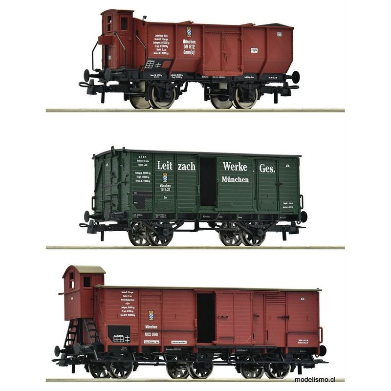pre orderen Roco 6600223 Set de 3 piezas: Tren de mercancías, K.Bay.Sts.B. pre orderen Roco 6600223 Set de 3 piezas: Tren de mercancías, K.Bay.Sts.B.