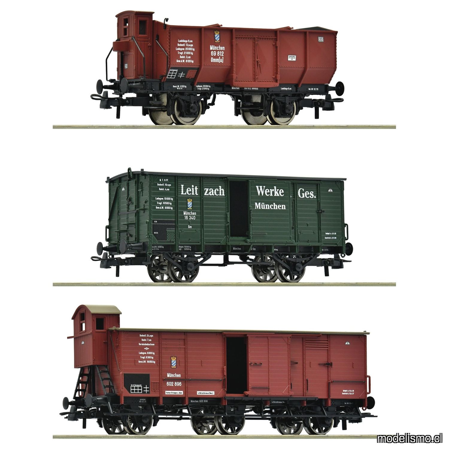 pre orderen Roco 6600223 Set de 3 piezas: Tren de mercancías, K.Bay.Sts.B. pre orderen Roco 6600223 Set de 3 piezas: Tren de mercancías, K.Bay.Sts.B.