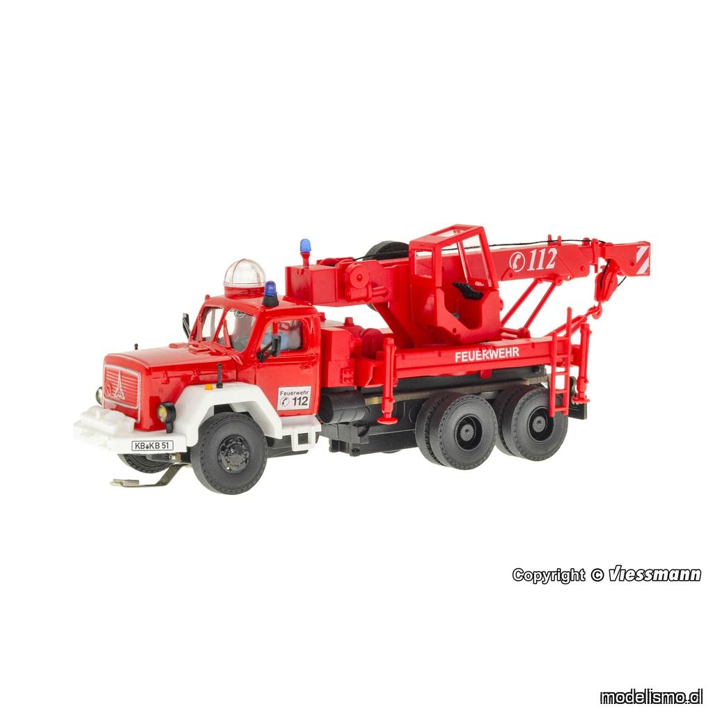 Reserva anticipada - Viessmann 8051 H0 Trenca de bomberos MAGIRUS DEUTZ Grúa de m