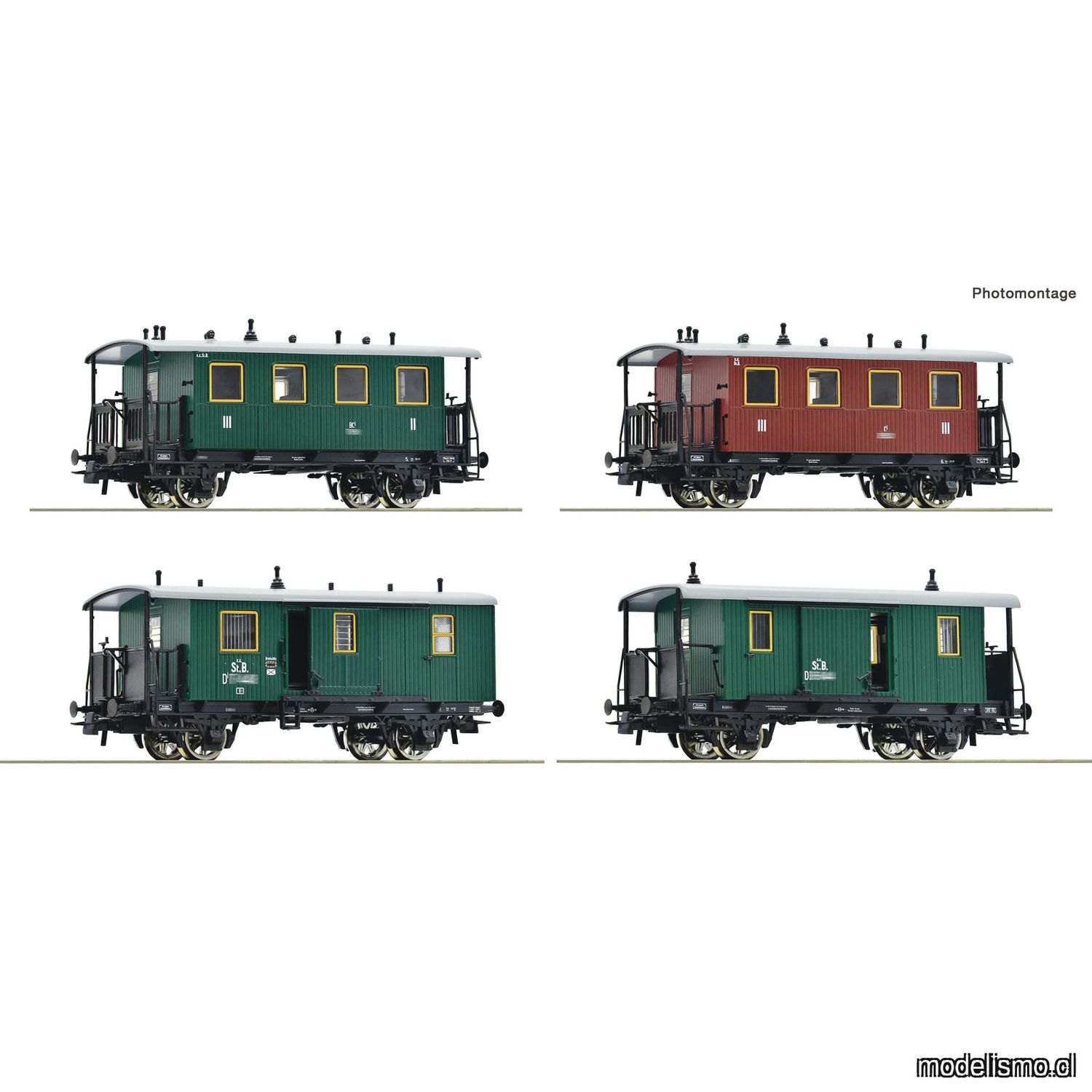 pre orderen Roco 6200190 - Set de 4 piezas: Tren de pasajeros, kkStB pre orderen Roco 6200190 - Set de 4 piezas: Tren de pasajeros, kkStB