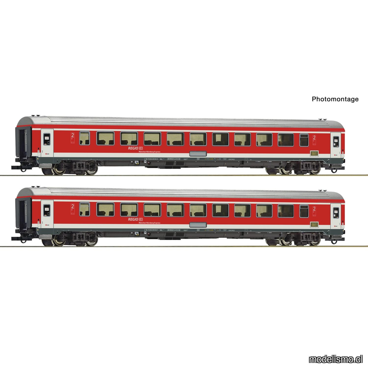 pre orderen Roco 6200097 Set de 2 piezas (2): Munich-Nuremberg Express, DB AG