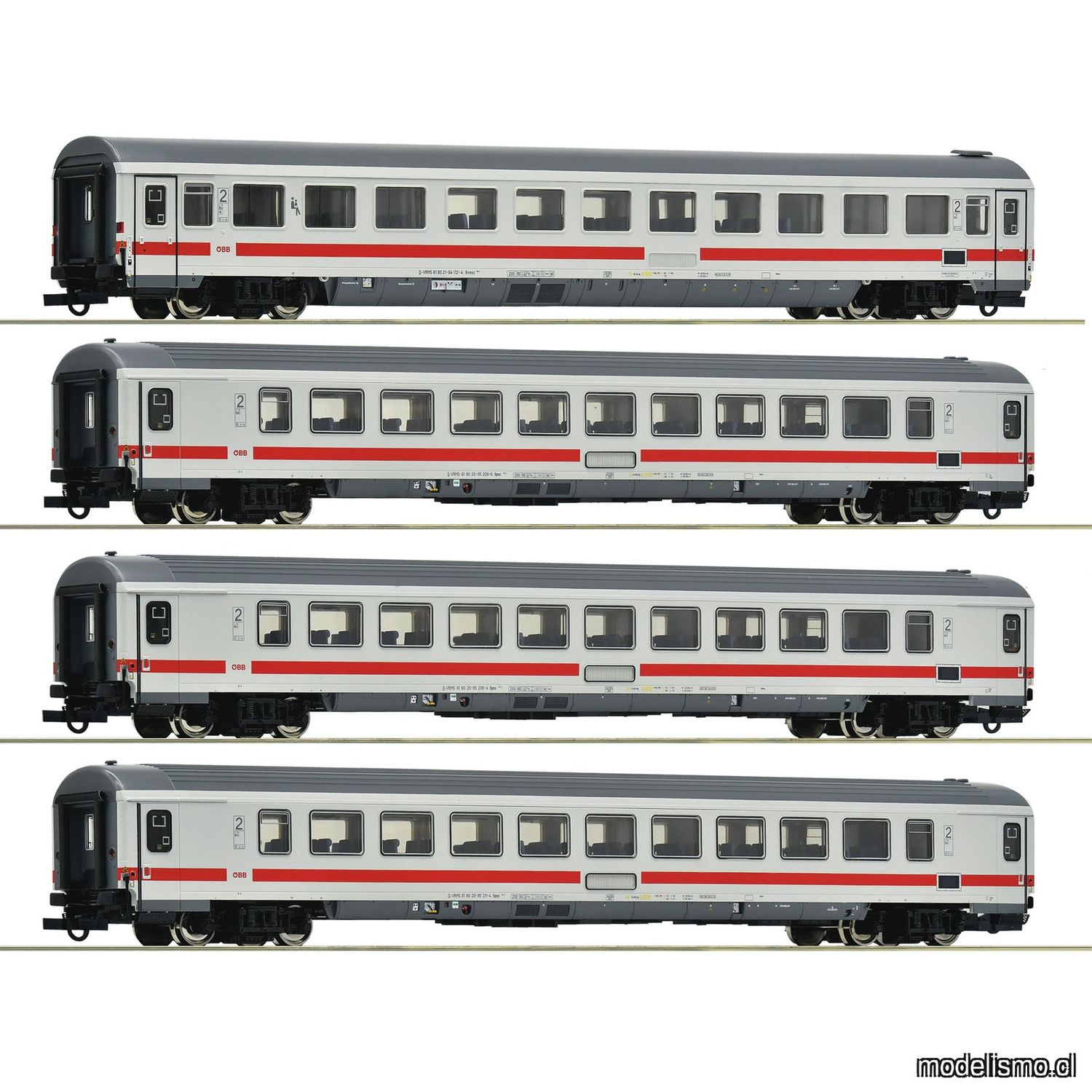 pre orderen Roco 6200187 - 4 piece set: Express train coaches, ÖBB pre orderen Roco 6200187 - 4 piece set: Express train coaches, ÖBB