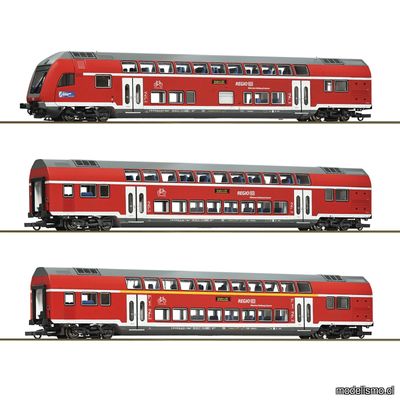 pre orderen Roco 6220144 - 3 piece set: Double-deck coaches, DB AG para Märklin pre orderen Roco 6220144 - 3 piece set: Double-deck coaches, DB AG para Märklin
