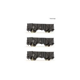 preorden Roco 6600141 - 3 piece set: Open goods wagons, SNCF