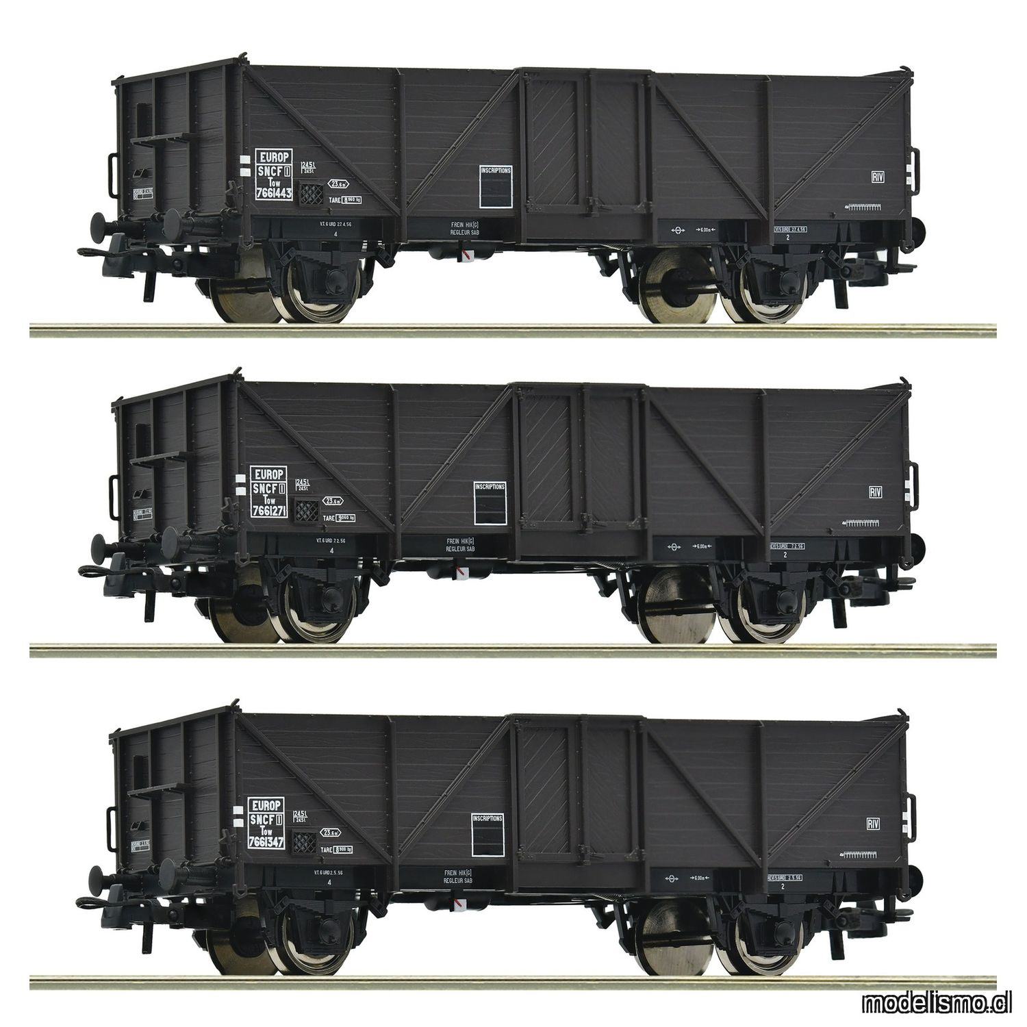 pre orderen Roco 6600141 - 3 piece set: Open goods wagons, SNCF pre orderen Roco 6600141 - 3 piece set: Open goods wagons, SNCF