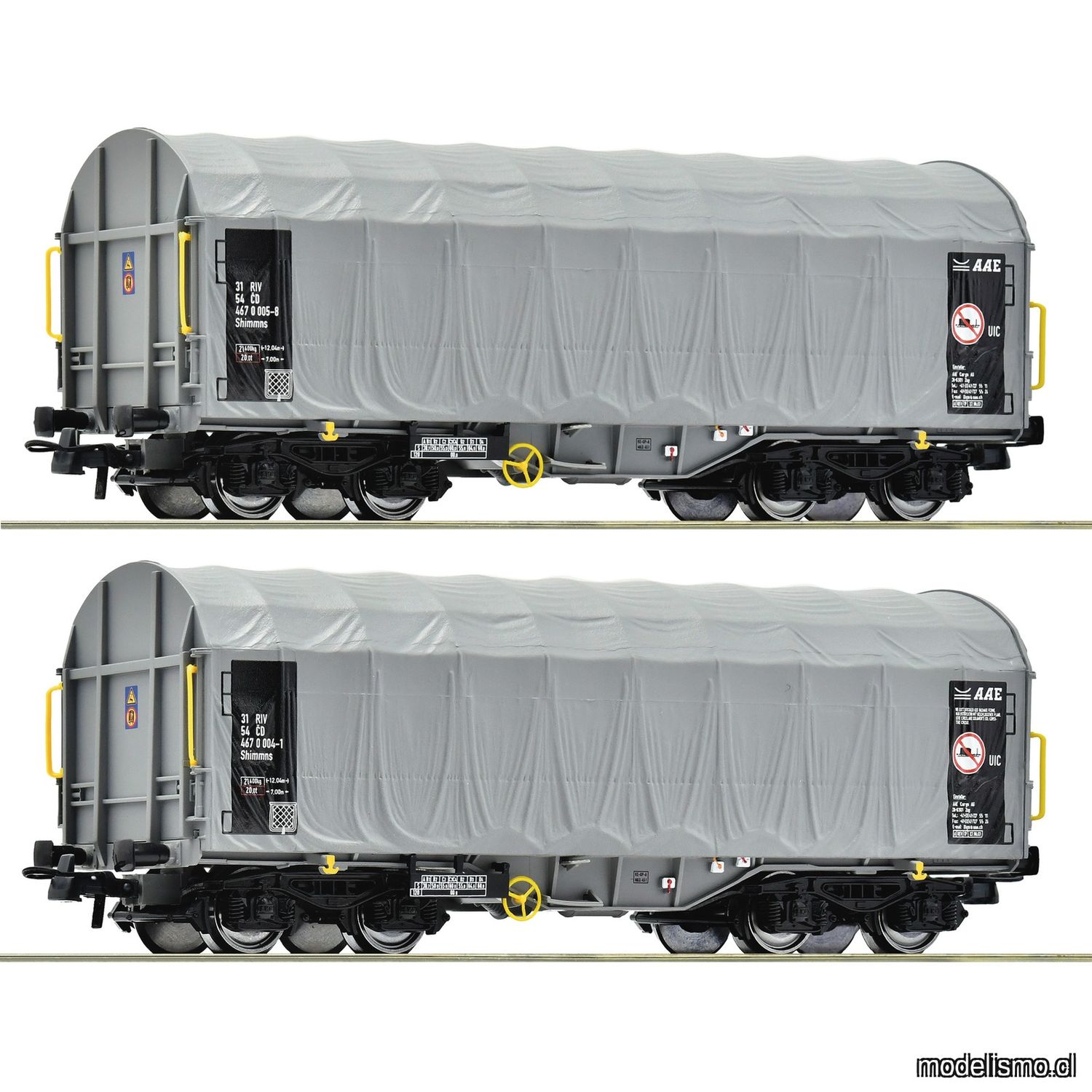 pre orderen Roco 6600144 - Set de 2 piezas: Vagones de lonas correderas, CD pre orderen Roco 6600144 - Set de 2 piezas: Vagones de lonas correderas, CD