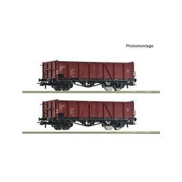 preorden Roco 6600194 - 2 piece set: Open goods wagons, DR