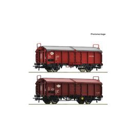 preorden Roco 6600116 - Set de 2 piezas: Vagones de techo corredizo, MAV