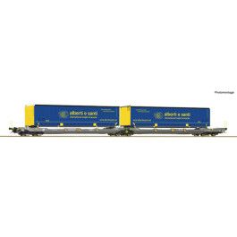 preorden Roco 6600137 - Articulated double-pocket wagon T3000e, Hupac