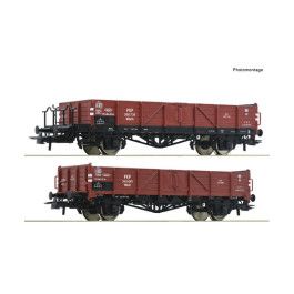 preorden Roco 6600150 - 2-piece set: Open freight wagons, PKP