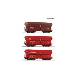 pre orderen preorden Roco 6600135 - 3 piece set: Self unloading hopper wagons, DB AG pre orderen preorden Roco 6600135 - 3 piece set: Self unloading hopper wagons, DB AG