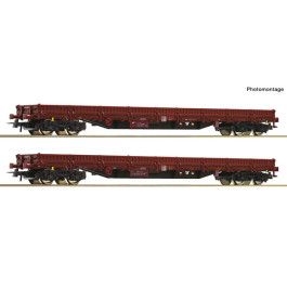 preorden Roco 6600186 - 2 piece set: Stake wagons, ZSSK Cargo