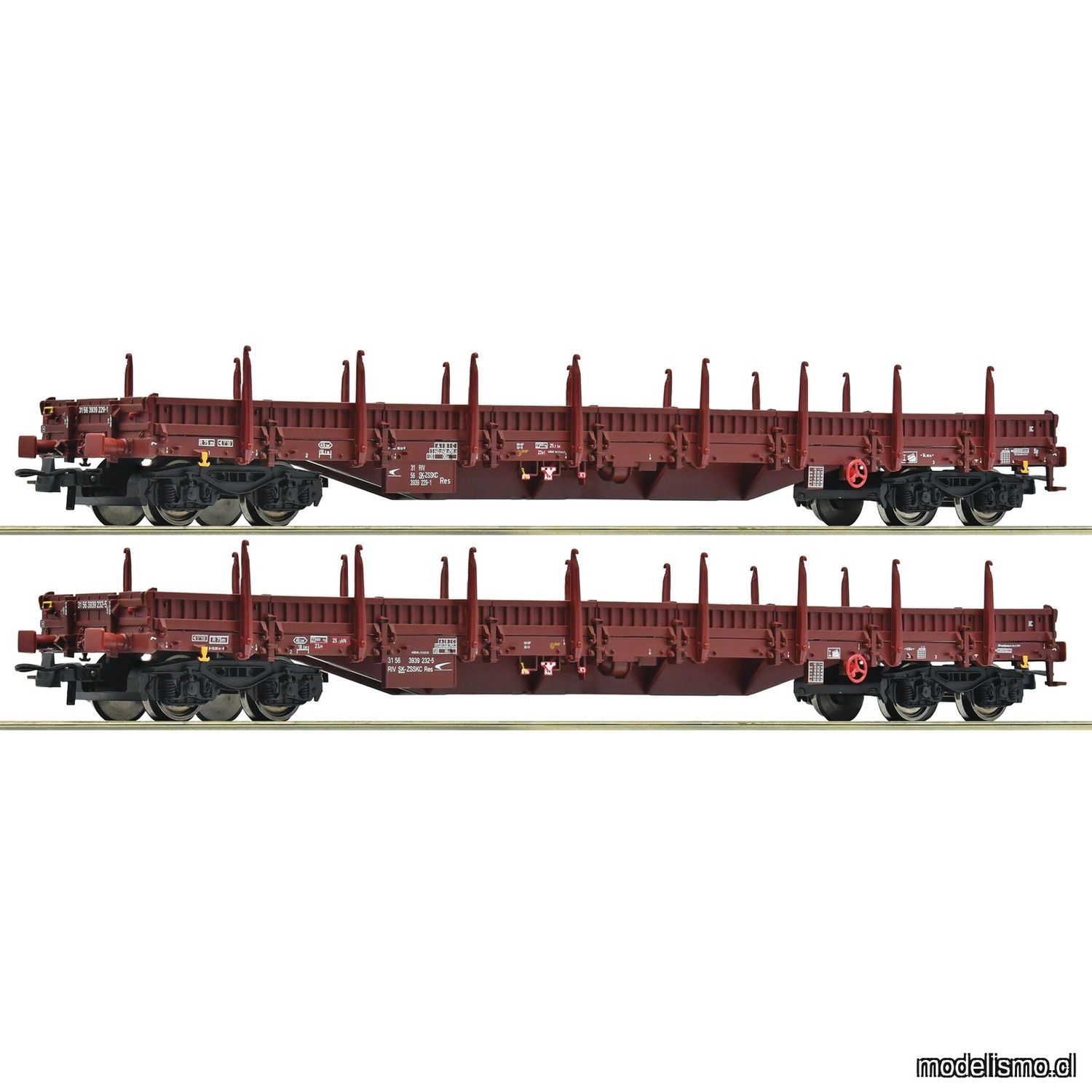 pre orderen Roco 6600186 - 2 piece set: Stake wagons, ZSSK Cargo pre orderen Roco 6600186 - 2 piece set: Stake wagons, ZSSK Cargo