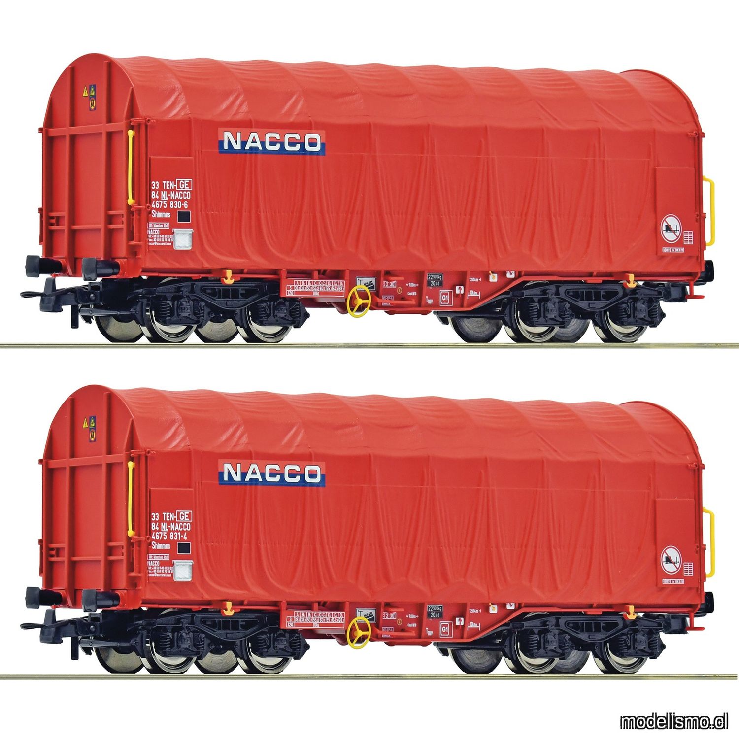 pre orderen Roco 6600226 - Set de 2 piezas: Vagones de lonas correderas, NACCO pre orderen Roco 6600226 - Set de 2 piezas: Vagones de lonas correderas, NACCO